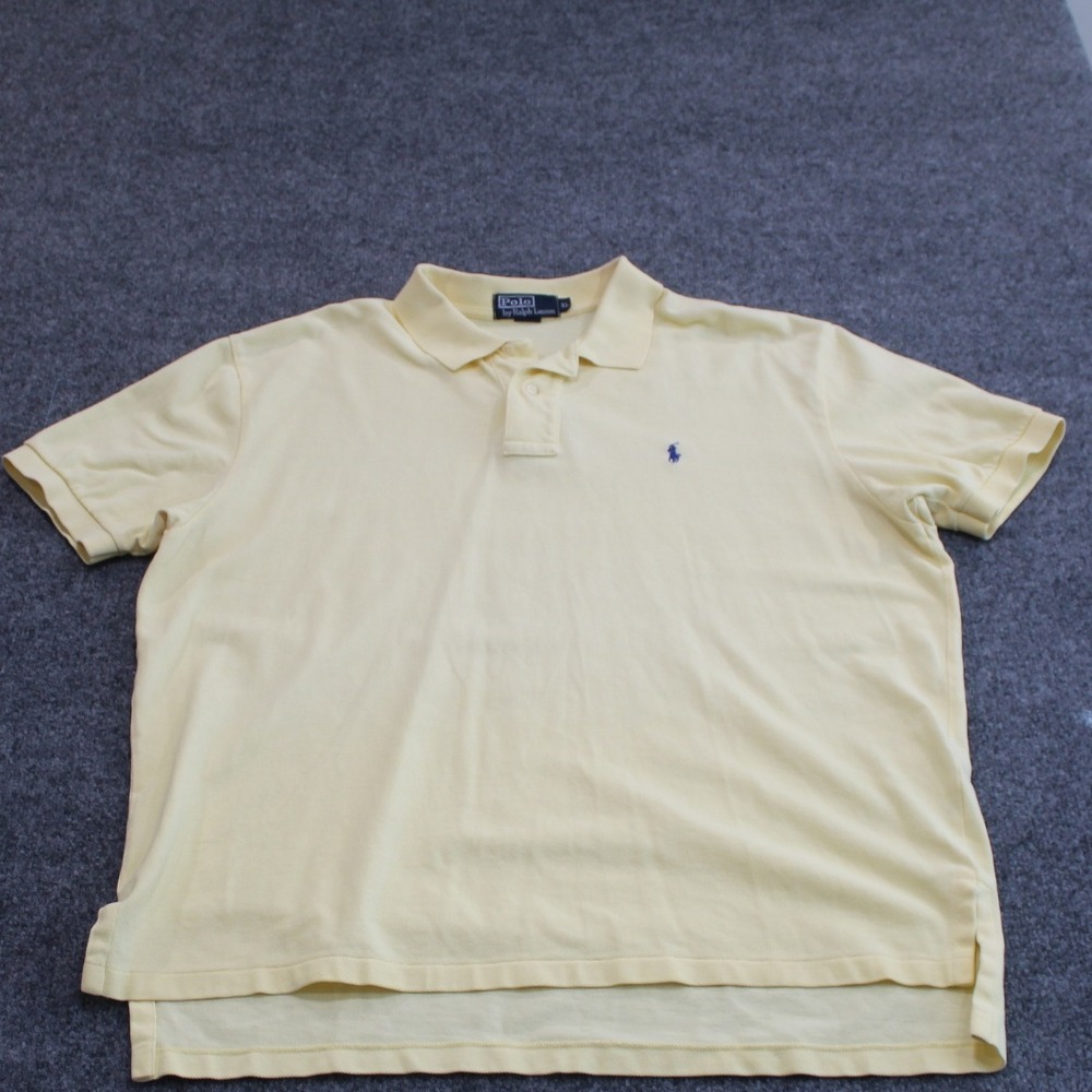 Polo Ralph Lauren Mens Yellow Classic Fit‎ Short Sleeve Polo Shirt XL